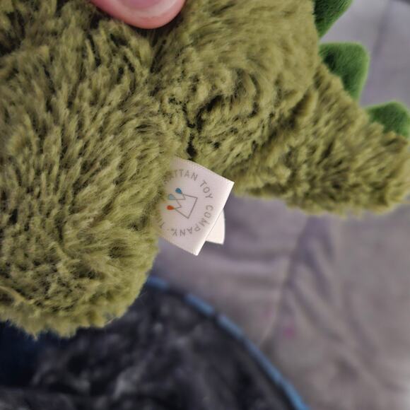 Manhattan Toy 2 Set lot Plush Dinosaurs Little Jurassics Stegosaurus T Rex Blue - Picture 5 of 9